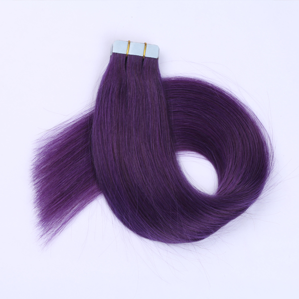 Beautiful Purple Color Hair Wefting Tape JF064